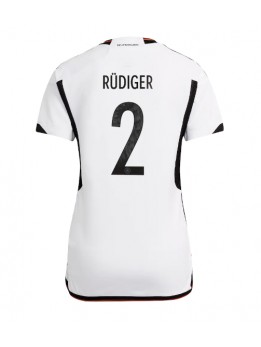 Ženski Nogometna dresi replika Nemčija Antonio Rudiger #2 Domači SP 2022 Kratek rokav